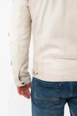 Cazadora de Cuero Hombre Mauritius shyko 1201 0791 offwhite
