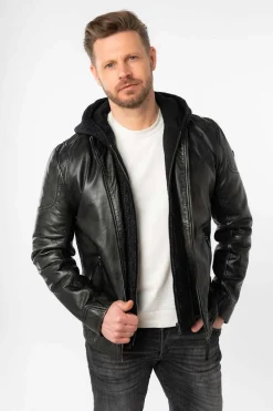 Cazadora de Cuero Hombre Mauritius cholly dark anthracite 1201 0804 9026