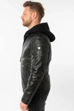 Cazadora de Cuero Hombre Mauritius cholly dark anthracite 1201 0804 9026