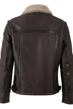 Cazadora de Cuero Hombre Mauritius Alasko 1201 0746 Dark Taupe