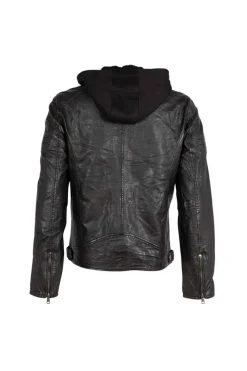 Cazadora de Cuero Hombre Mauritius jenno 1201 0674 black beige