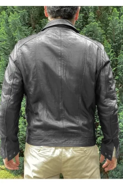 Cazadora de Cuero Hombre MDP Nacho Zeland Black