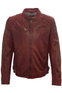 Cazadora de Cuero Hombre Mauritius Morkin 1201 0736 Dark Red