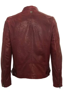 Cazadora de Cuero Hombre Mauritius Morkin 1201 0736 Dark Red