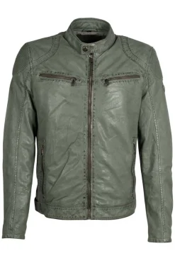 Cazadora de Cuero Hombre Mauritius collins 1201 0667 sage