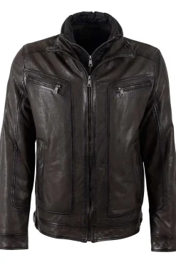 Cazadora de Cuero Hombre Mauritius hennie 1201 0826 mocca