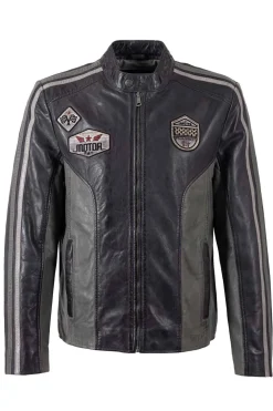 Cazadora de Cuero Hombre Mauritius xandas 1201 0858 navy