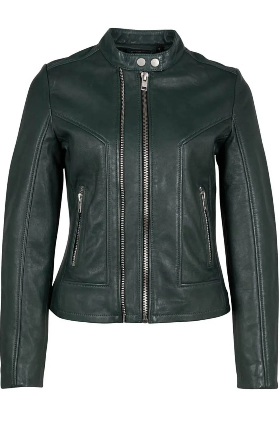 Cazadora de Cuero Mujer Gipsy 2.0 by Mauritius Weda 2101 0231 Dark Green