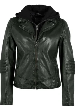 Cazadora de Cuero Mujer Gipsy Flura 1101 0619 Forest Green