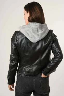 Cazadora de Cuero Mujer Mauritius Adila 1101 0672 Black