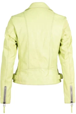 Cazadora de Cuero Mujer Mauritius louzia lime 1101 0683