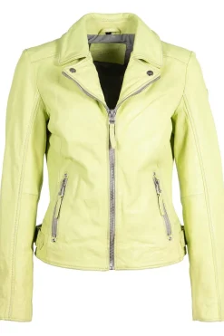 Cazadora de Cuero Mujer Mauritius louzia lime 1101 0683