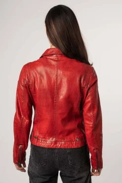 Cazadora de Cuero Mujer Mauritius Fayola 1101 0681 Red