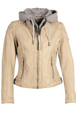 Cazadora de Cuero Mujer Mauritius Adila 1101 0672 Off White