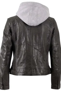 Cazadora de Cuero Mujer Mauritius aleni 1101 0779 dark olive