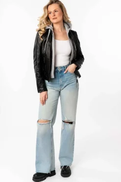 Cazadora de Cuero Mujer Mauritius aleni 1101 0779 black