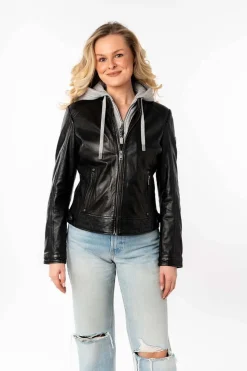 Cazadora de Cuero Mujer Mauritius aleni 1101 0779 black