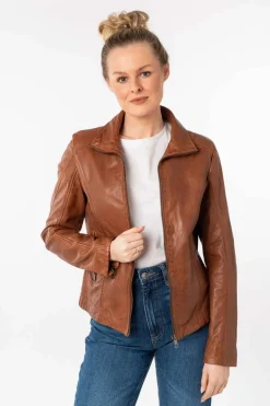 Cazadora de Cuero Mujer mauritius jolah whiskey