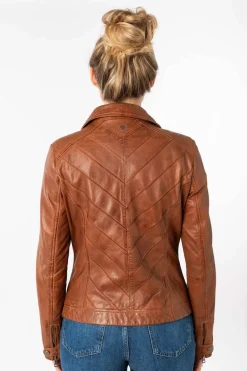 Cazadora de Cuero Mujer mauritius jolah whiskey