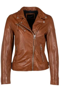 Cazadora de Cuero Mujer Mauritius Paige 1801 0006 Cognac