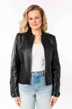 Cazadora de Cuero Mujer mauritius liliana 1101 0801 black