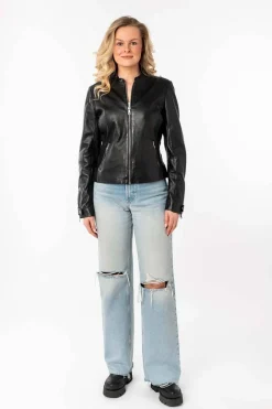 Cazadora de Cuero Mujer mauritius liliana 1101 0801 black