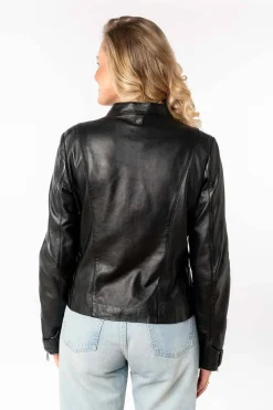 Cazadora de Cuero Mujer mauritius liliana 1101 0801 black