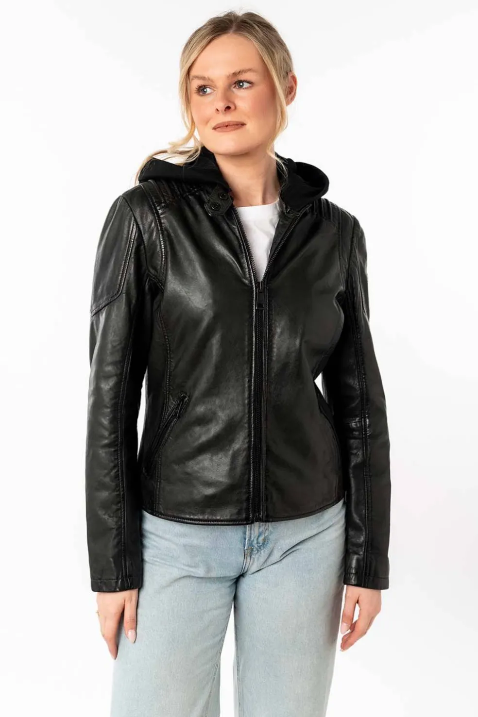 Cazadora de Cuero Mujer mauritius gianna 1101 0775 forest green