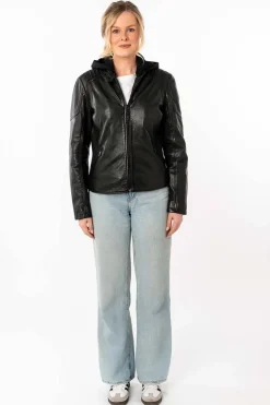 Cazadora de Cuero Mujer mauritius gianna 1101 0775 forest green