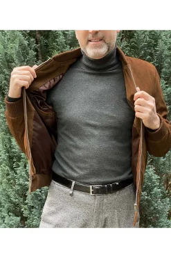 Cazadora de Hombre MDP Ante SU01 Marrón