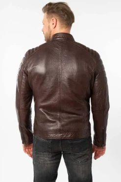 Cazadora de Piel Hombre Gipsy GBDerry 1201 0770 dark oxred