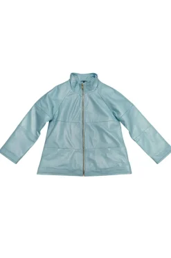 Cazadora de Piel Mujer MDP Oteo Sky Blue