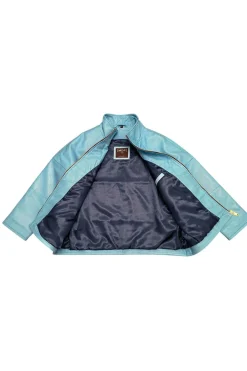Cazadora de Piel Mujer MDP Oteo Sky Blue