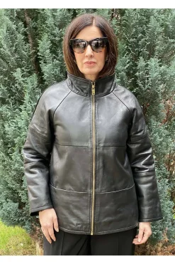 Cazadora de Piel Mujer MDP Oteo Black