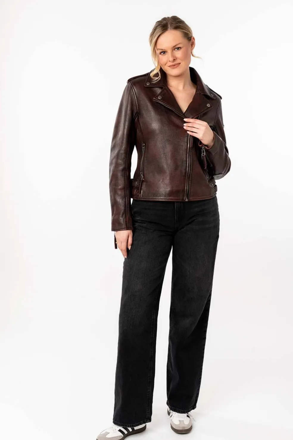 Cazadora Gipsy Mujer phoebe 1101 0734 vintage dark red