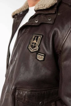 cazadora hombre Gipsy Cruise dark brown 1201 0857