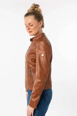 Cazadora mauritius Mujer Keili cogñac 1101 0836