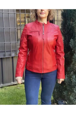 cazadora Medinapiel l835 napa rojo