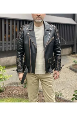 cazadora motera mdp 1259 brown