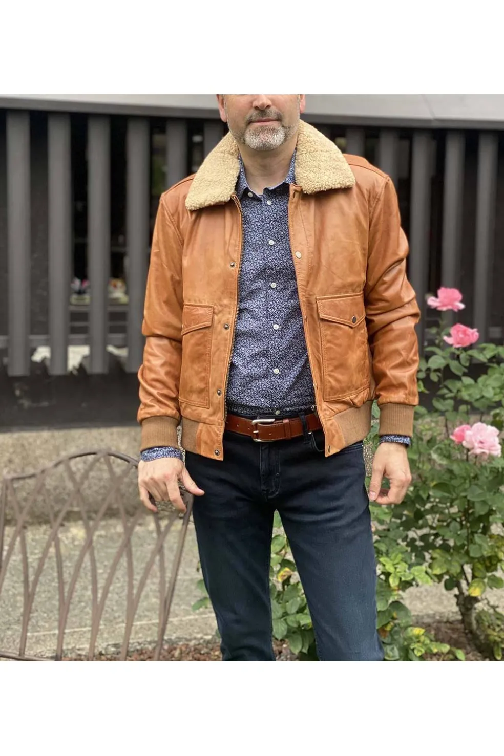 cazadora piel mdp a2 tan