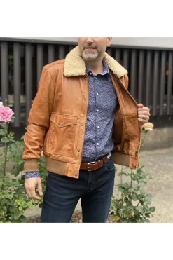 cazadora piel mdp a2 tan