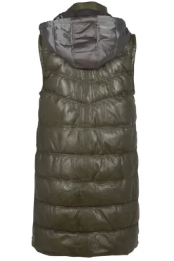 Chaleco de Piel Mujer Gipsy Vivika 1104 0027 Regular Fit Light Olive
