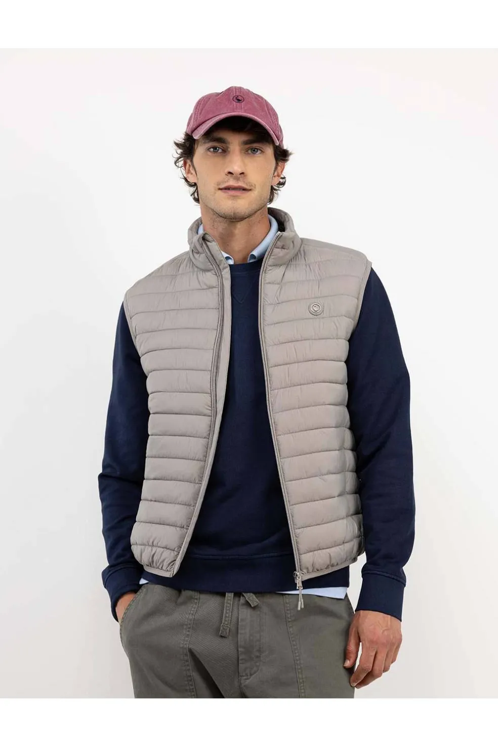 Chaleco Hombre El Ganso Acolchado Básico beige 1040w250006