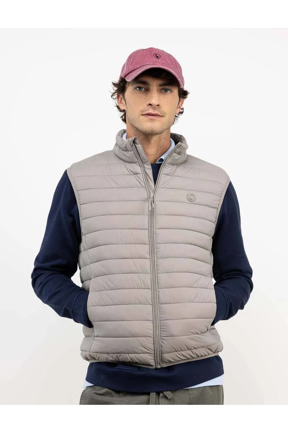 Chaleco Hombre El Ganso Acolchado Básico beige 1040w250006