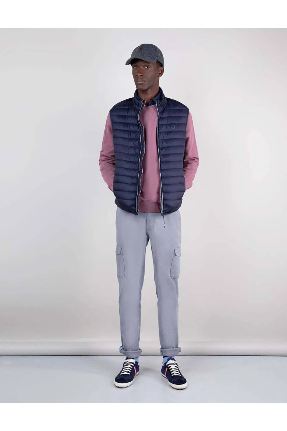 Chaleco Hombre El Ganso Acolchado Básico Marino 1040W240004