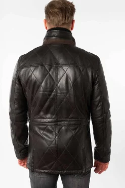 chaqueta de Cuero Hombre Mauritius cassimo dark brown 1201 0792