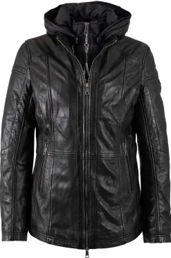 chaqueta de Cuero Mujer mauritius taja black