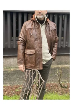 Chaqueta Hombre Cuero MDP Guptal Antique