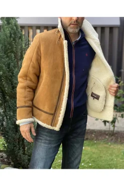 Chaqueta medinapiel 16302 pelliza aviador marlboro rizado