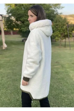 chaquetón reversible Medinapiel n313 kaki